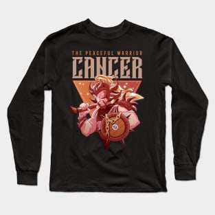 Cancer Zodiac Sign The Peaceful Warrior Long Sleeve T-Shirt